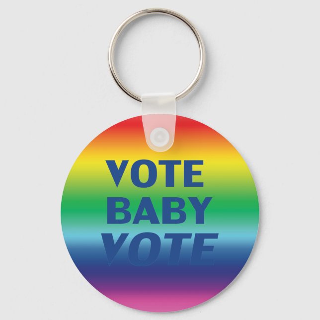 Abstimmung für Baby - Pride lgbtq Lgbt Regenbogenf Schlüsselanhänger (Vorderseite)