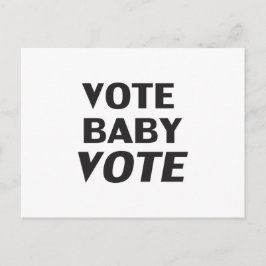 "Abstimmung für Baby" Schwarz-weiß Postkarte