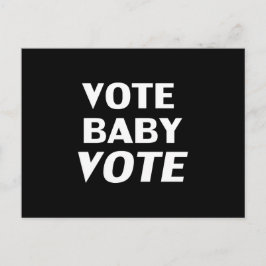 "Abstimmung für Baby" Schwarz-weiß Postkarte