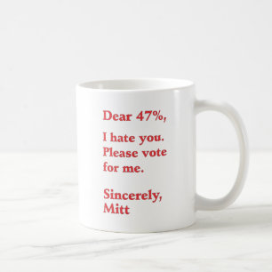 Abstimmung für Barack Obama Mitt Romney Hasse Sie Kaffeetasse
