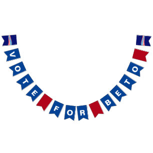 Abstimmung für Beto Texas Gouverneurswahl 2022 Pa Wimpelkette