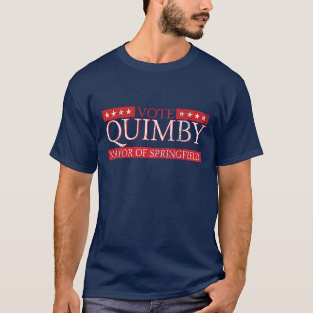 Abstimmung für Bürgermeister Quimby T-Shirt (Vorderseite)