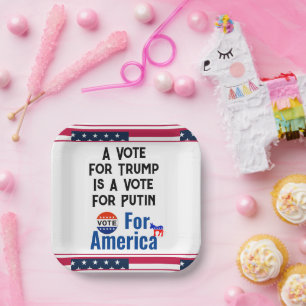 Abstimmung für das amerikanische Papierblatt Pappteller