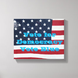 Abstimmung für Demokratie Leinwanddruck