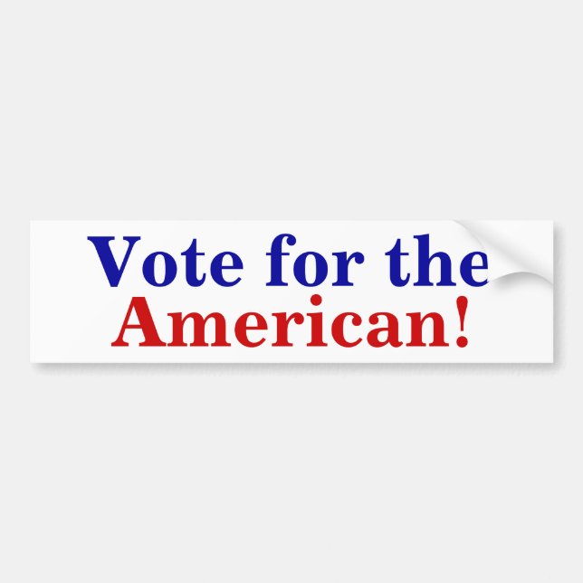 Abstimmung für den Amerikaner Autoaufkleber (Vorne)