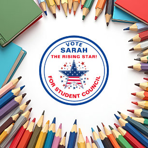 Abstimmung für den Präsidenten der Klasse: aufstre Runder Aufkleber