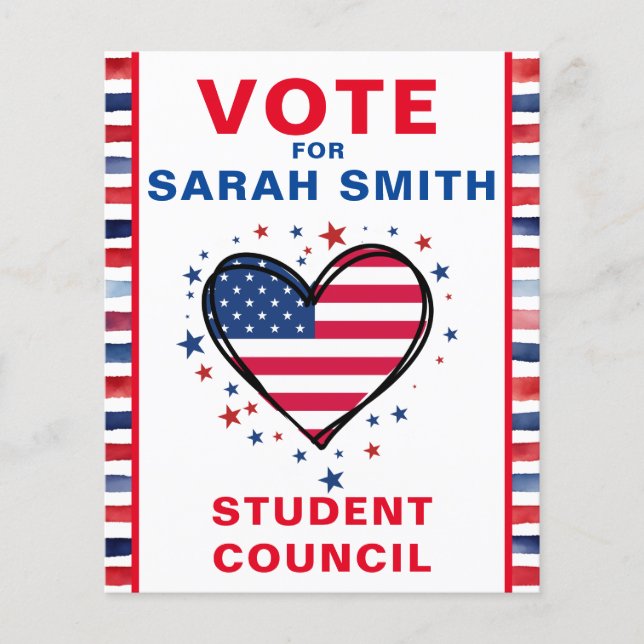 Abstimmung für den Präsidenten der Klasse: HERZ Flyer (Vorne)