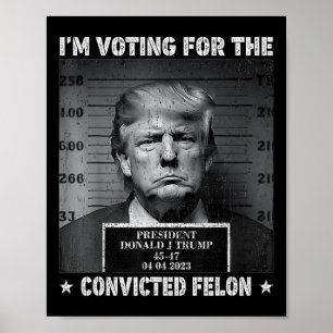 Abstimmung für den verurteilten Felon Funny Trump  Poster