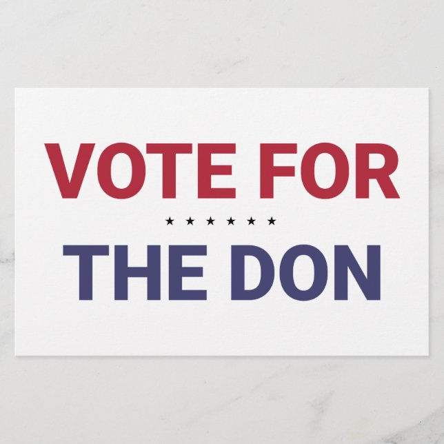 Abstimmung für Don (Wahl 2020 in den USA) Briefpapier (Vorderseite)