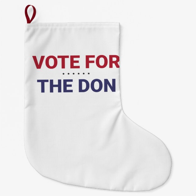 Abstimmung für Don (Wahl 2020 in den USA) Großer Weihnachtsstrumpf (Vorderseite)