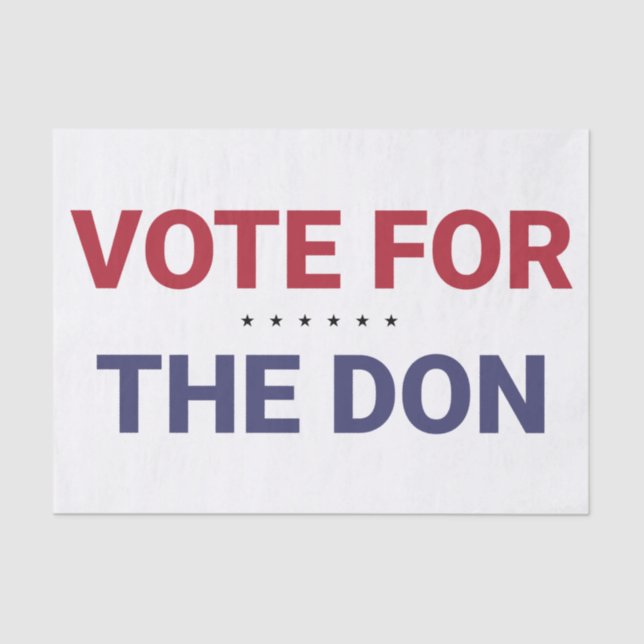 Abstimmung für Don (Wahl 2020 in den USA) Seidenpapier (Vorderseite)