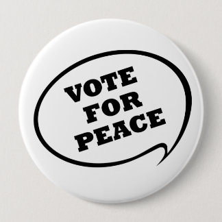 Abstimmung für Friedensweiß-Knopf Button