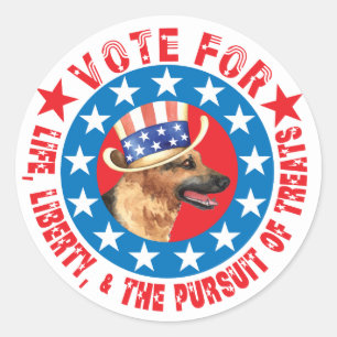 Abstimmung für GSD Runder Aufkleber
