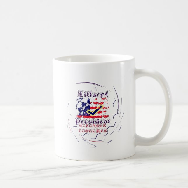 Abstimmung für Hillary USA Stronger Together My Pr Kaffeetasse (Rechts)