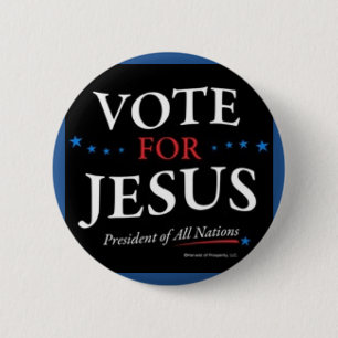 Abstimmung für Jesus-Knopf Button