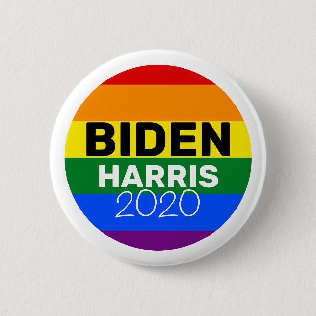 Abstimmung für Joe Biden & Kamala Harris 2020 Button (Vorderseite)