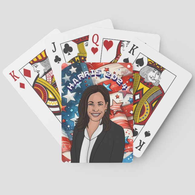 Abstimmung für Kamala Harris 2024 Spielkarten (Rückseite)