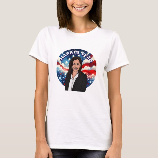 Abstimmung für Kamala Harris 2024 T-Shirt (Vorderseite)