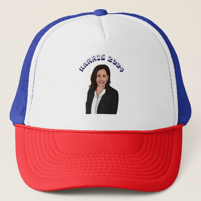 Abstimmung für Kamala Harris 2024 Truckerkappe (Vorderseite)