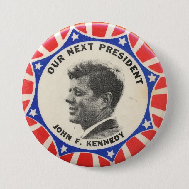 Abstimmung für Kennedy-Wahl-Knopf Button (Vorderseite)