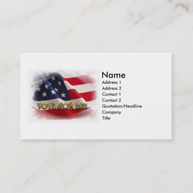 Abstimmung für mich visitenkarte (Vorderseite)