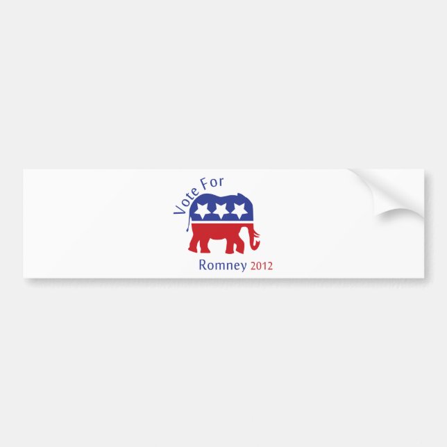 Abstimmung für Mitt Romney 2012 Autoaufkleber (Vorne)