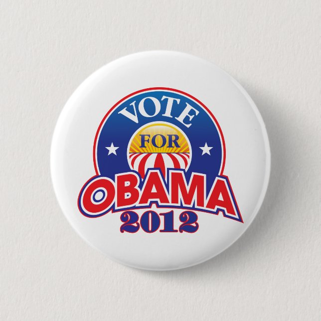 Abstimmung für Obama 2012 Button (Vorderseite)