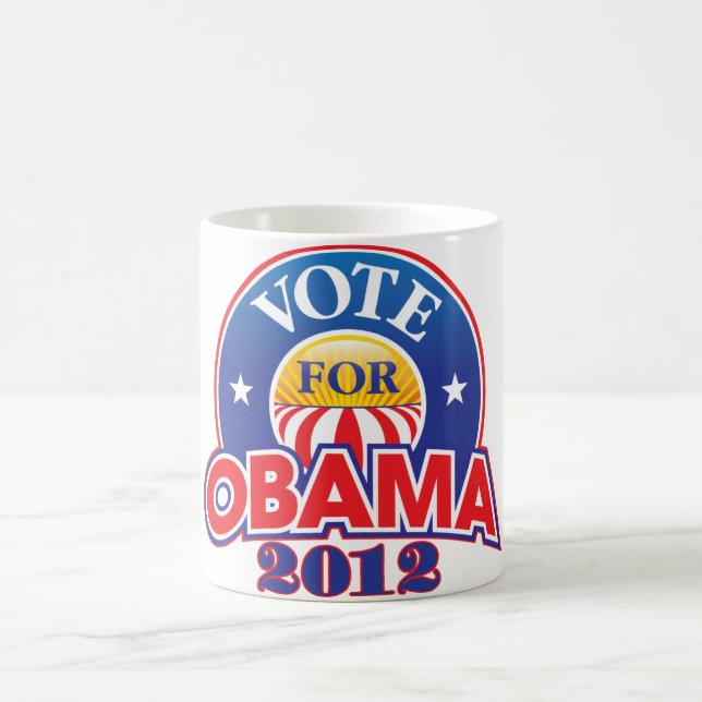 Abstimmung für Obama 2012 Kaffeetasse (Mittel)