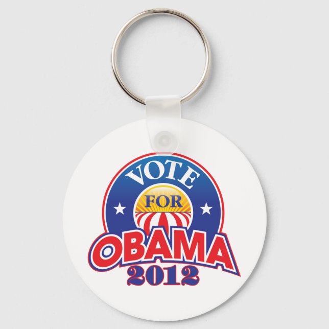 Abstimmung für Obama 2012 Schlüsselanhänger (Vorderseite)