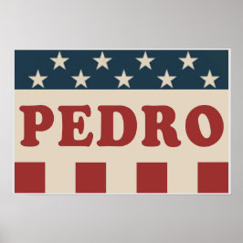 Abstimmung für Pedro Classic Vintag Retro-Kampagne Poster