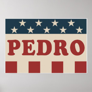 Abstimmung für Pedro Classic Vintag Retro-Kampagne Poster