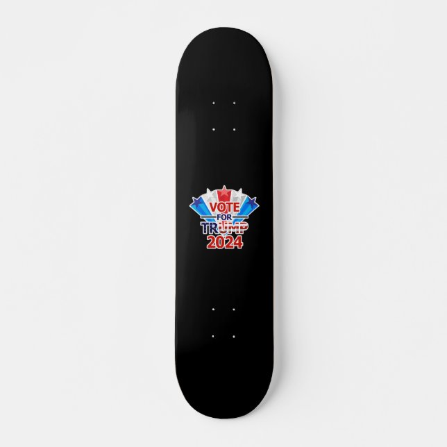 Abstimmung für Trump 2024 Stars Skateboard (Vorne)