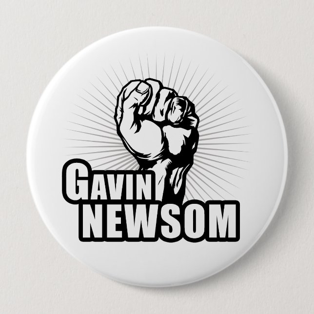 Abstimmung Gavin Newsom Button (Vorderseite)