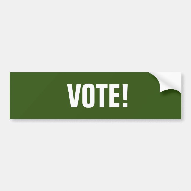 Abstimmung: Green Bumper Sticker Autoaufkleber (Vorne)