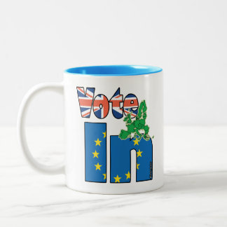 Abstimmung herein (bleiben Sie) - EU - BRITISCHES Zweifarbige Tasse