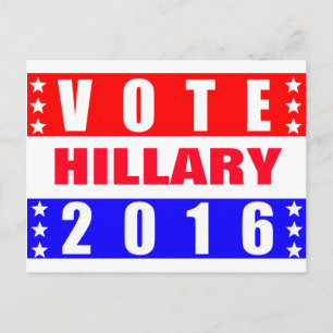 Abstimmung Hillary 2016 Präsidentschaftswahl Postkarte