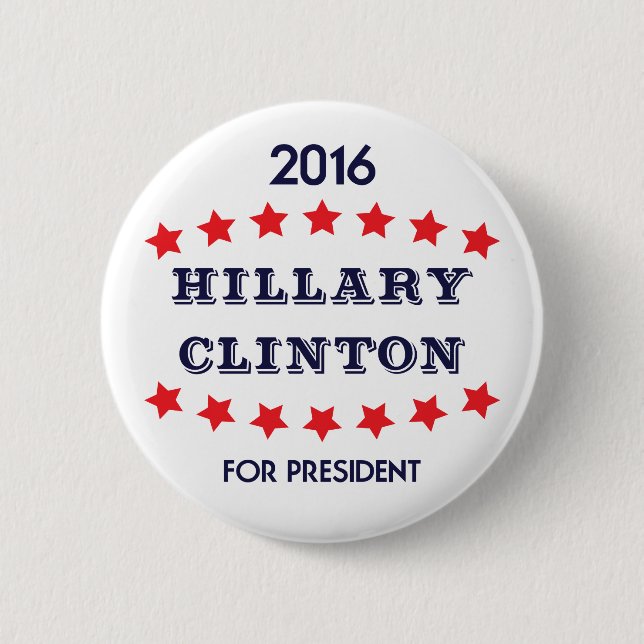 Abstimmung Hillary Clinton für Präsident 2016 Butt Button (Vorderseite)