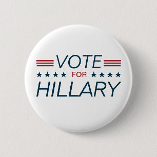 Abstimmung Hillary für Präsidenten 2016 Button