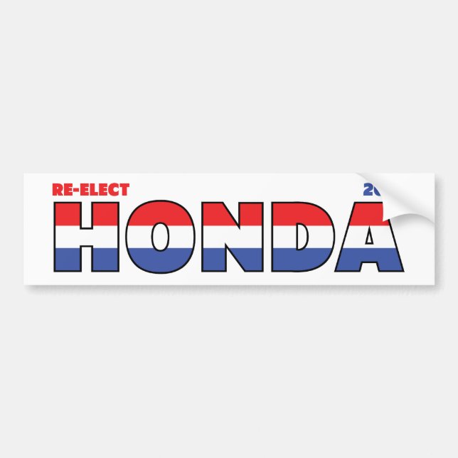Abstimmung Honda 2010 Wahlen rotes weißes und blau Autoaufkleber (Vorne)