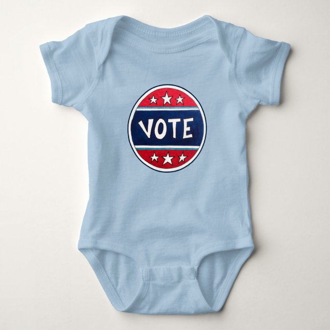 Abstimmung I Voted Election Day USA Voting Future  Baby Strampler (Vorderseite)