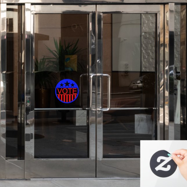 Abstimmung in Amerika Fensteraufkleber (Büro Tür)