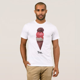 Abstimmung ja für Eiscreme (Männer) T-Shirt