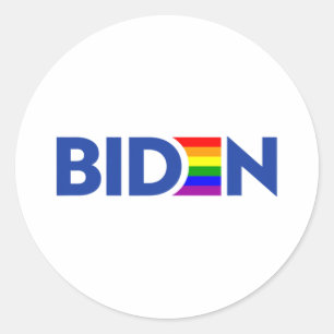 Abstimmung Joe Biden Präsident Lgbt Lgbtq Gay Lesb Runder Aufkleber