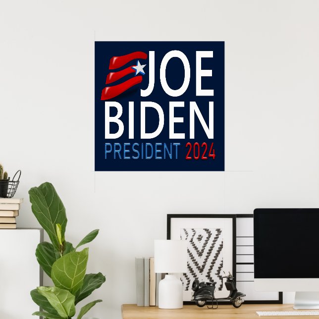 Abstimmung Joe Biden Präsident Wahlprogramm 2024 Poster (Heimbüro)