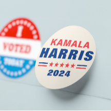 Abstimmung Kamala Harris 2024 Wahlrunde Sticker