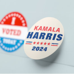 Abstimmung Kamala Harris 2024 Wahlrunde Sticker