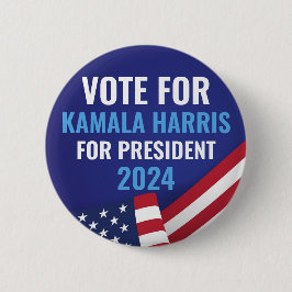 Abstimmung Kamala Harris im Namen des Präsidenten Button