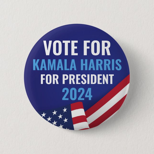 Abstimmung Kamala Harris im Namen des Präsidenten  Button (Vorderseite)