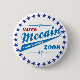 Abstimmung McCAIN eine amerikanische Heldwahl 2008 Button