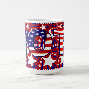 Abstimmung mit den US Flagge - Kaffeetasse